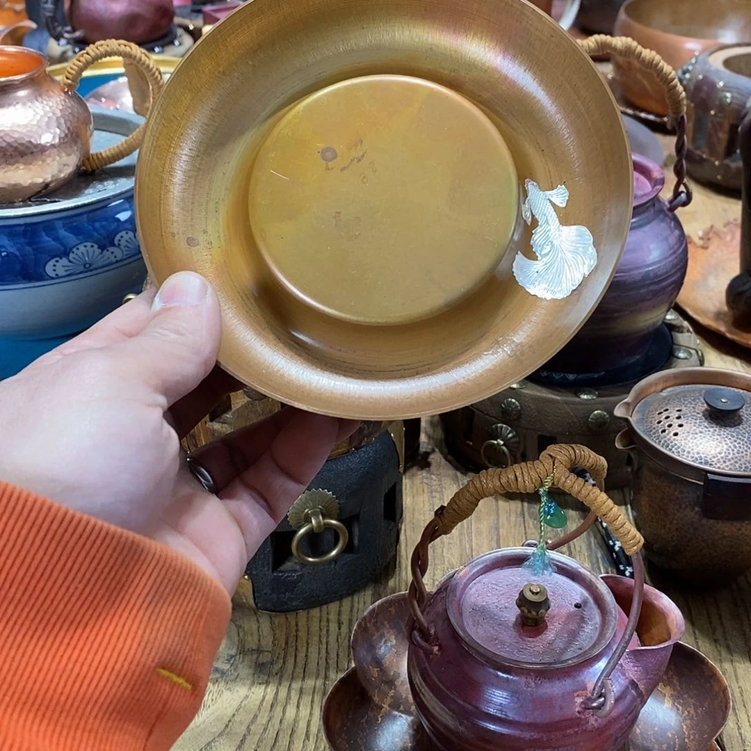 任和堂纯紫铜干泡盘55669