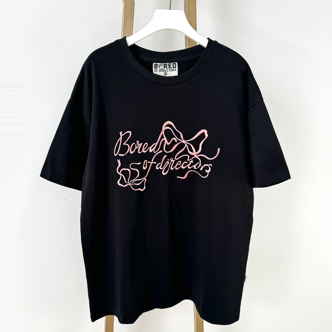 S123   刺绣夏新款纯棉刺绣字母短袖T恤男女同款