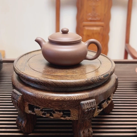 茶壶紫砂黄龙山原矿底槽清半手工瑕（140 cc）