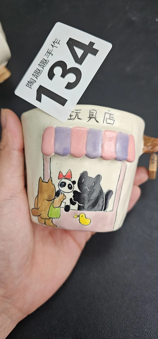 134手工手绘高温釉下彩