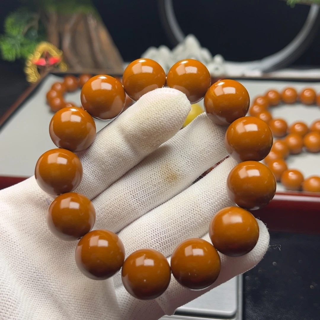 王***生橄榄核手串1.7+树王精品铁核 小孔