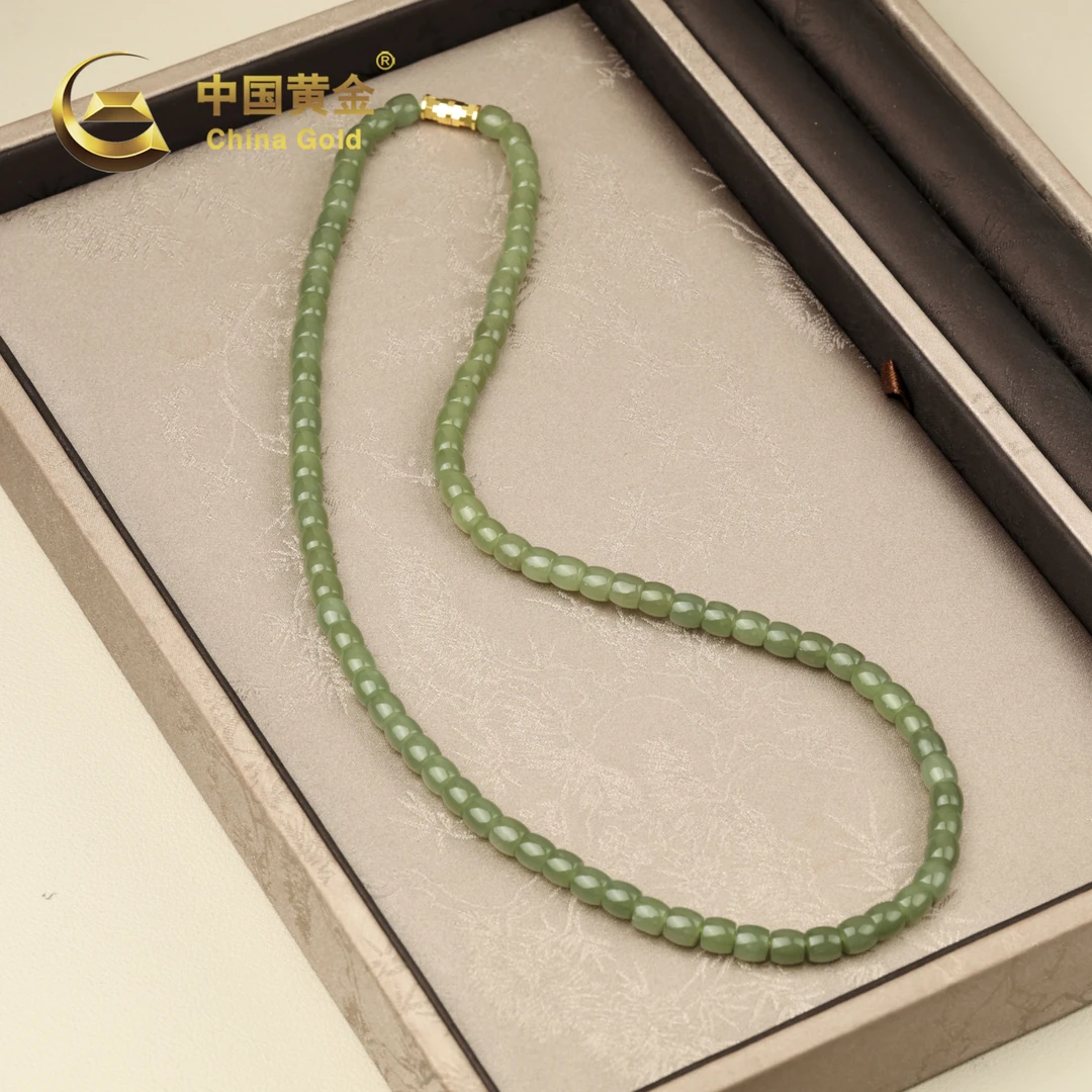【中国黄金】桐疏 | 和田玉*项链*S925银镶嵌-X3769-L-Y