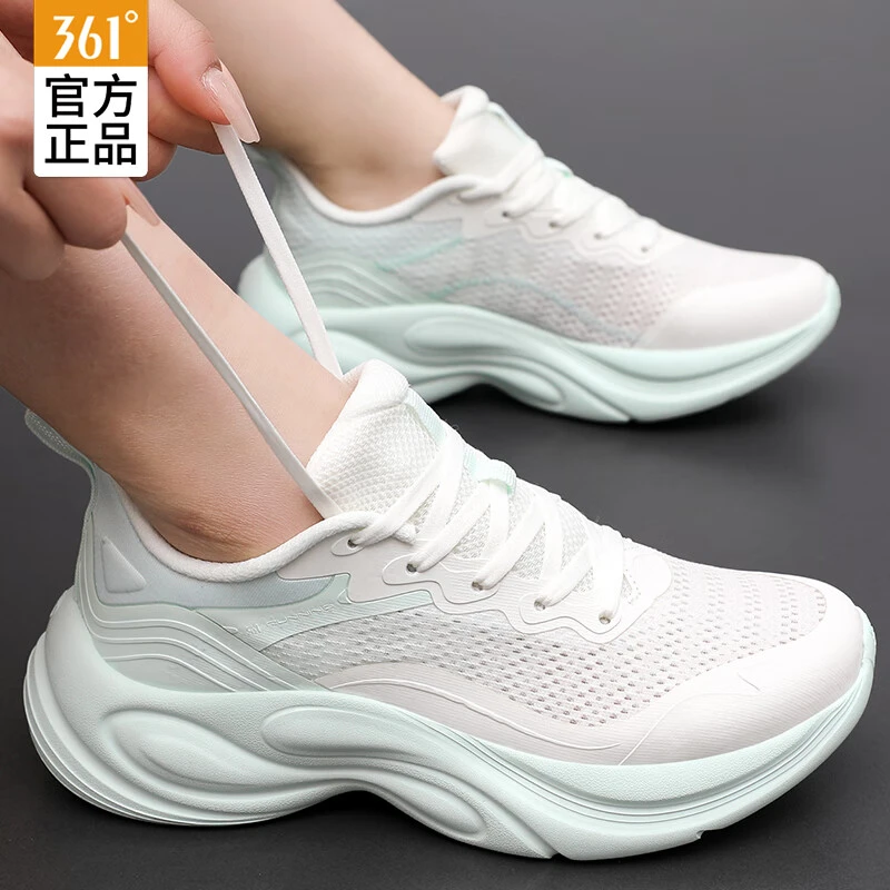 灵狐2.0】361°运动鞋女鞋软底跑步鞋2025冬季新款网面透气跳绳鞋