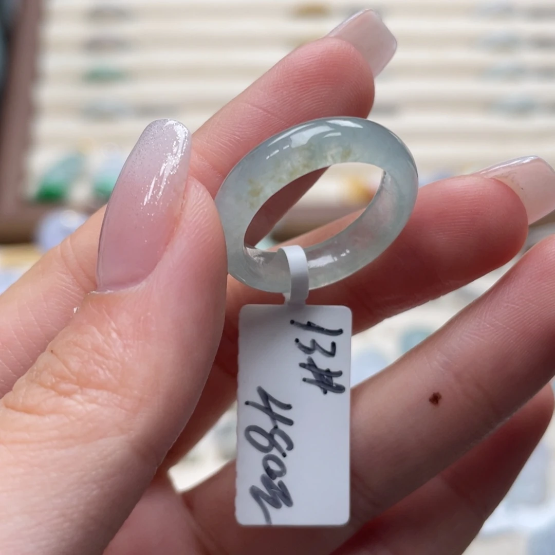 翡翠未镶嵌戒圈a23港圈123薄荷绿桂花糕