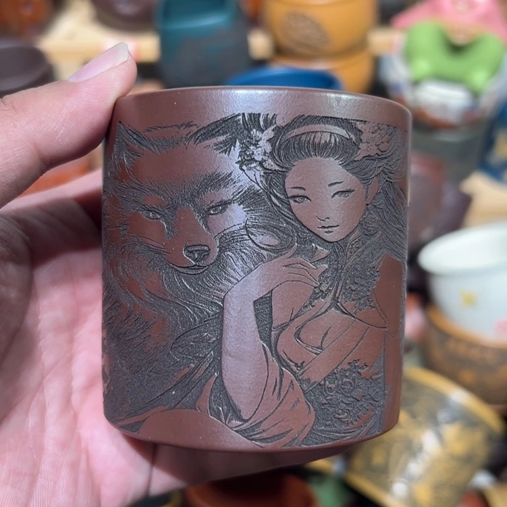 紫砂茶杯宜兴紫砂主人杯