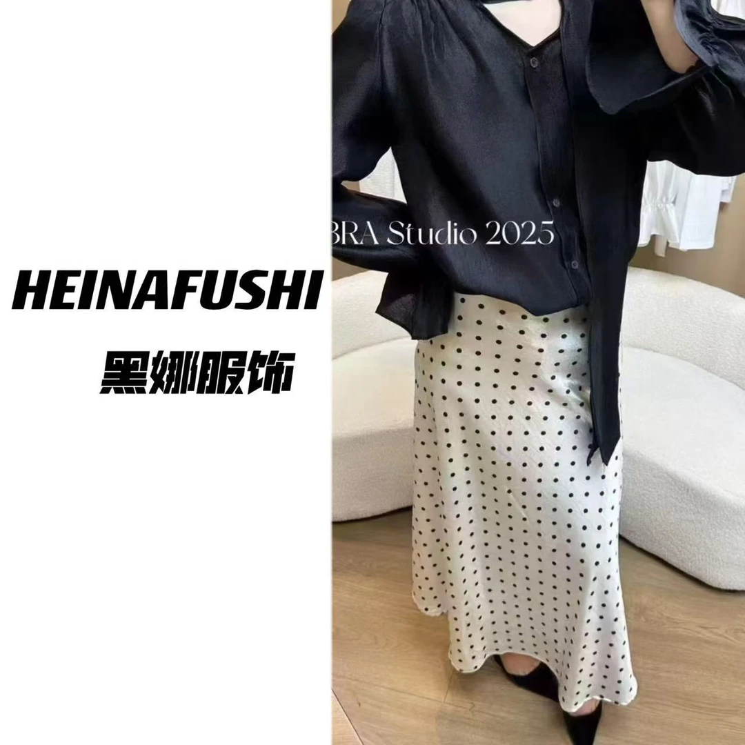 HEINA 【法式波点裙】醋酸面料5038