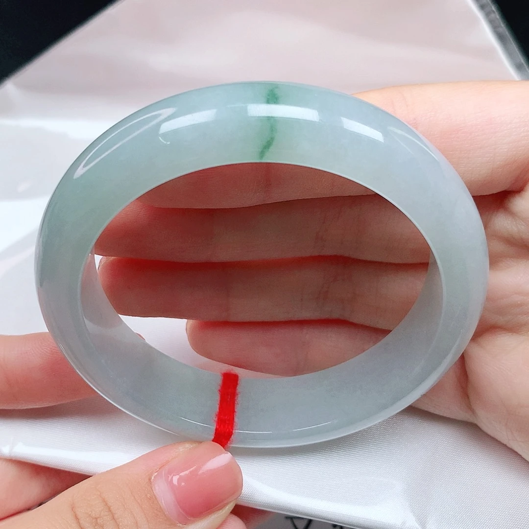 翡翠未镶嵌手镯56圈700015