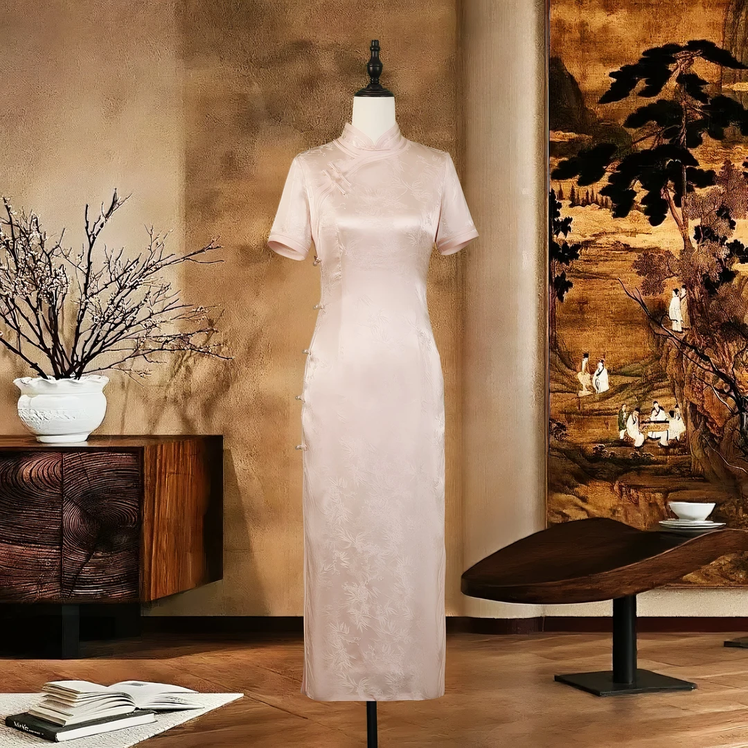 【山茶】2025国风显瘦气质优雅经典日常旗袍130CM