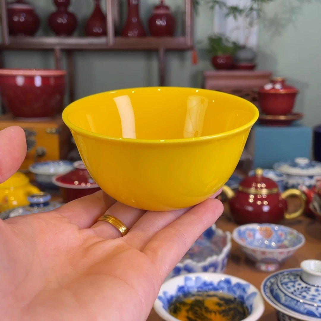 清欢雅玩原矿帝王黄杯