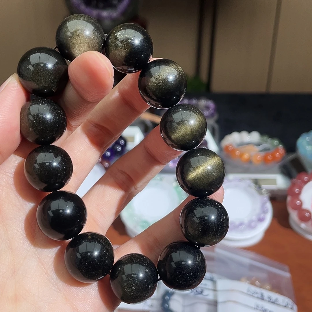 水晶手链未镶嵌金耀石18咪