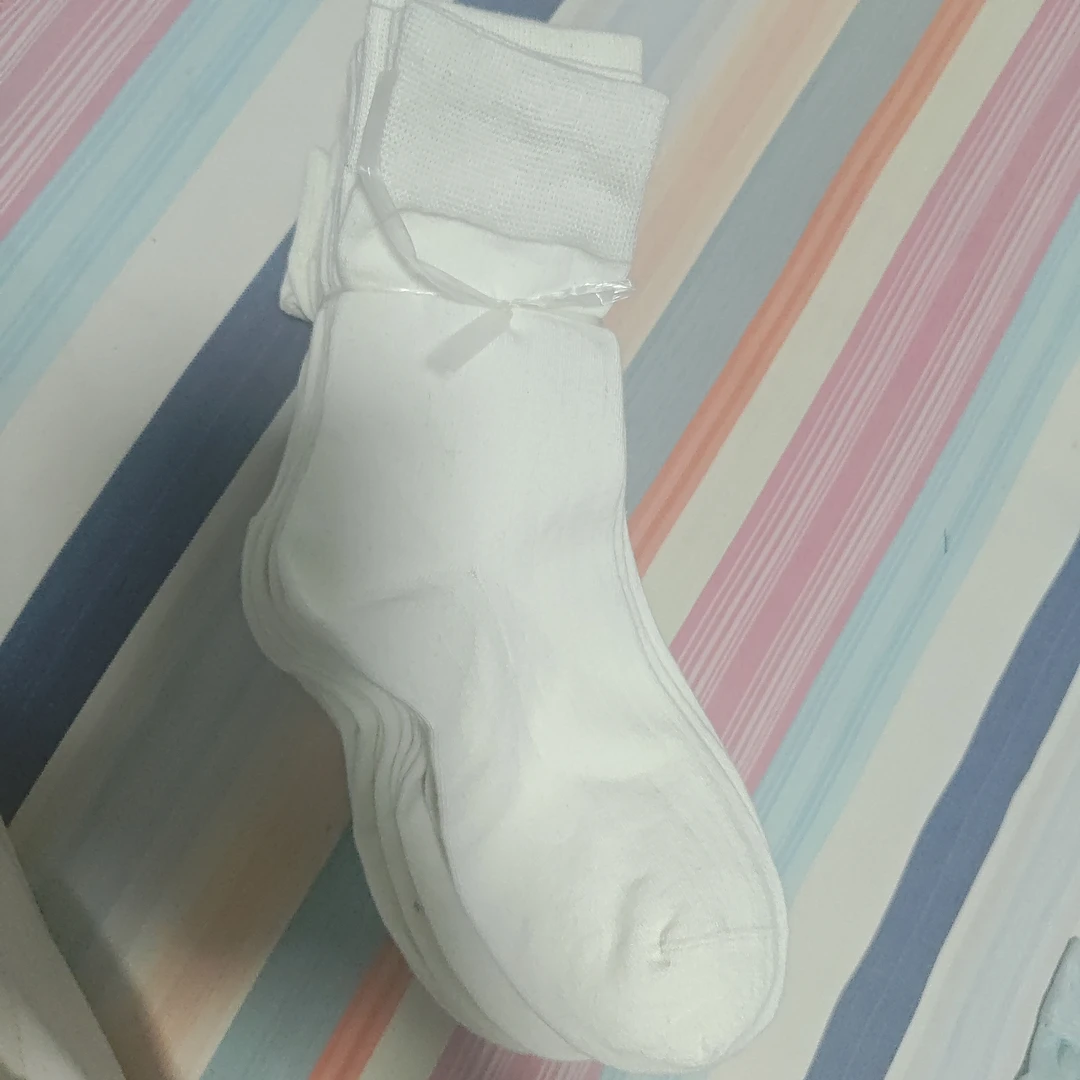 百搭中筒小白袜男女袜