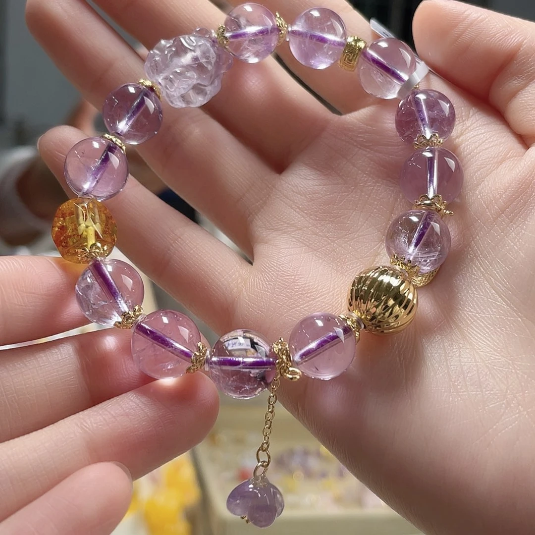 琥珀未镶嵌裸石手链