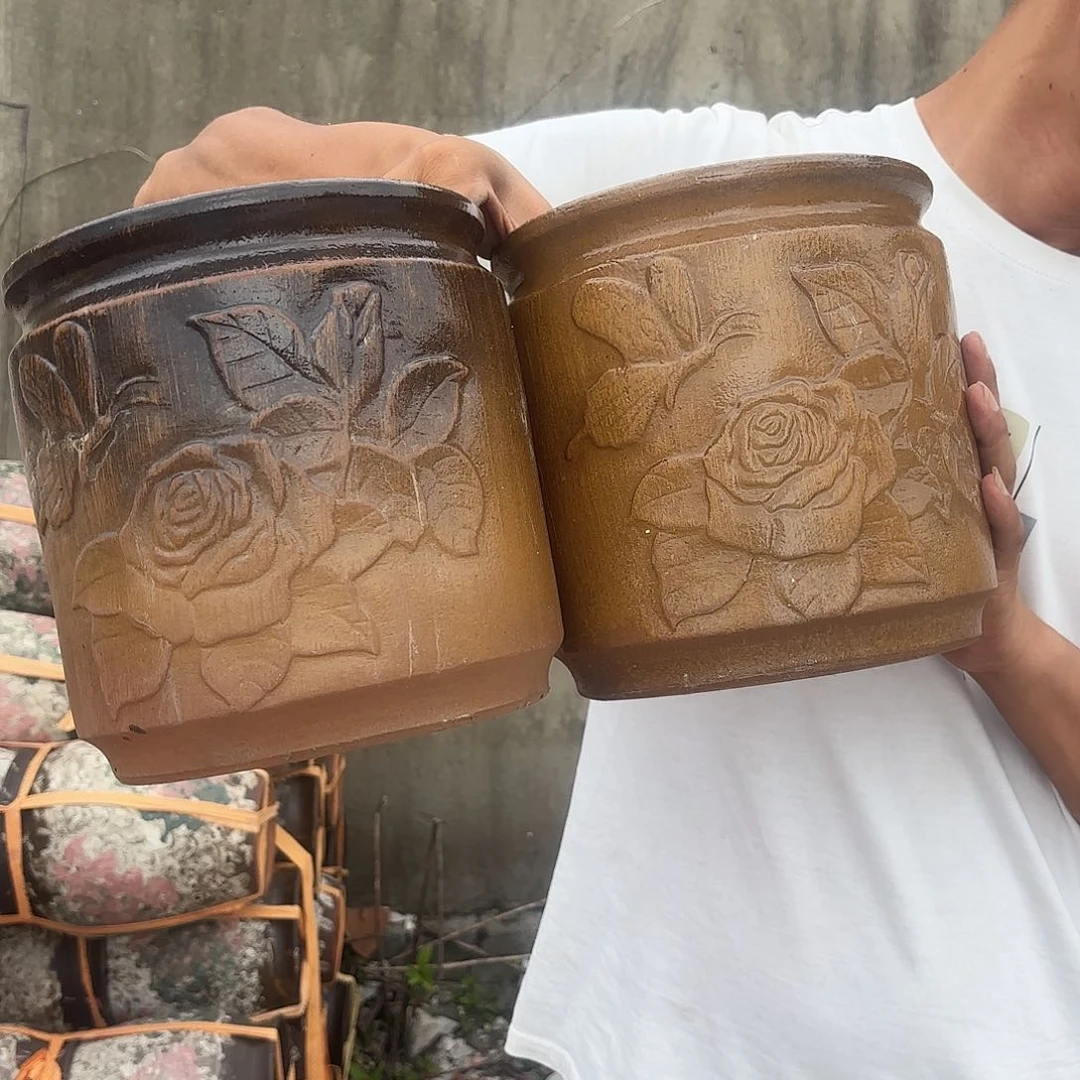 柴烧蝶恋花口径20高度21