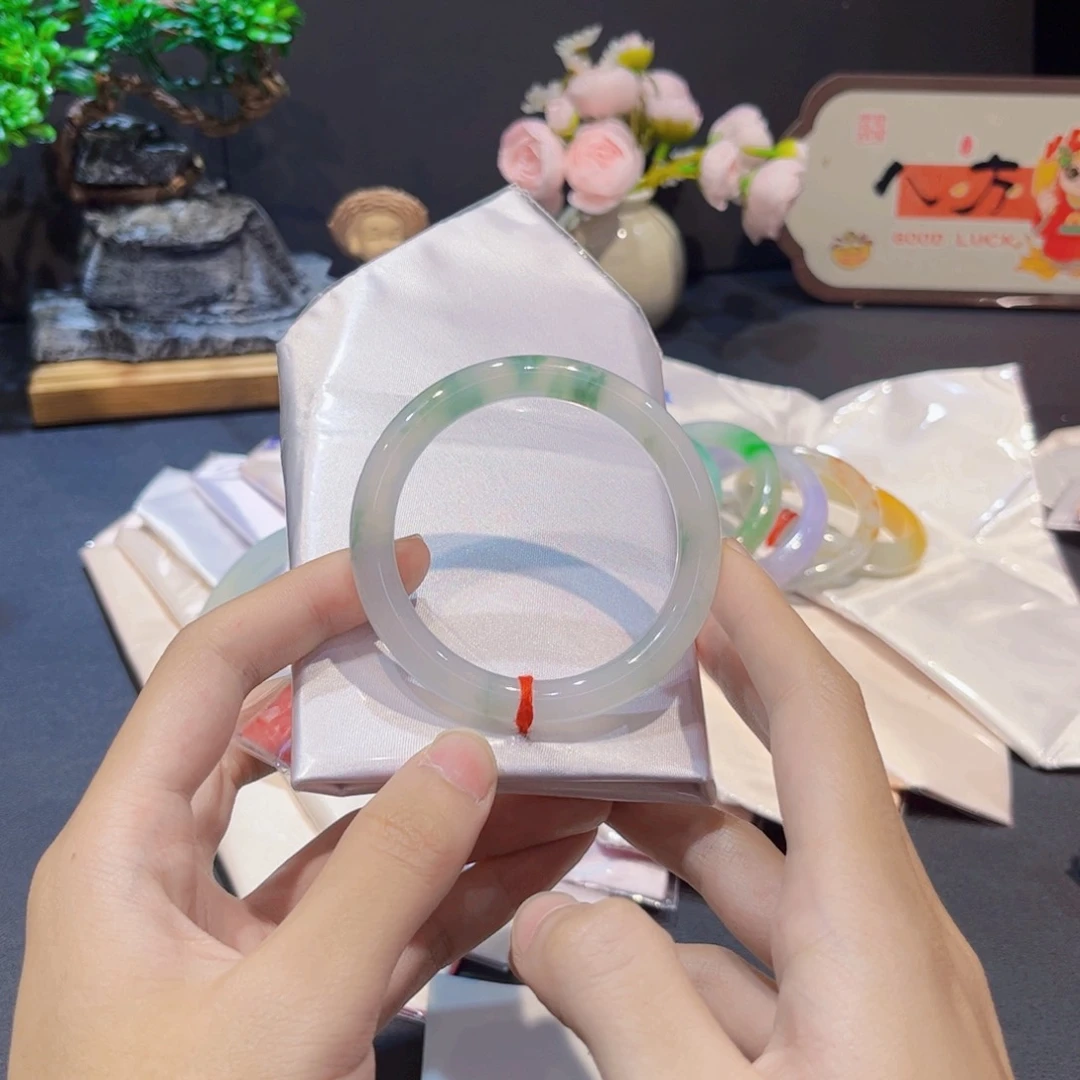 未镶嵌手镯翡翠翡翠手镯52圈口