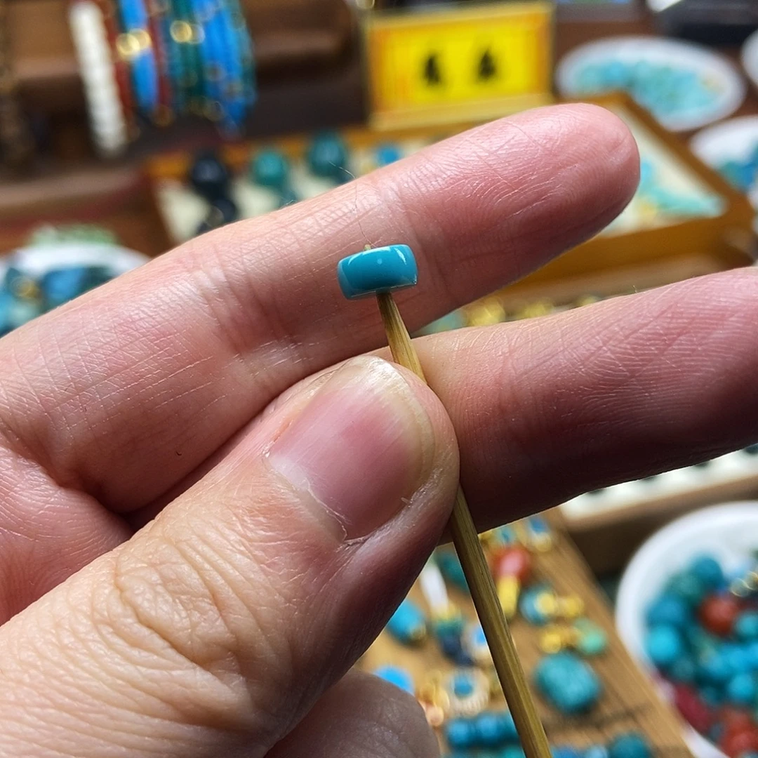 绿松石未镶嵌珠宝奇石6.8mm