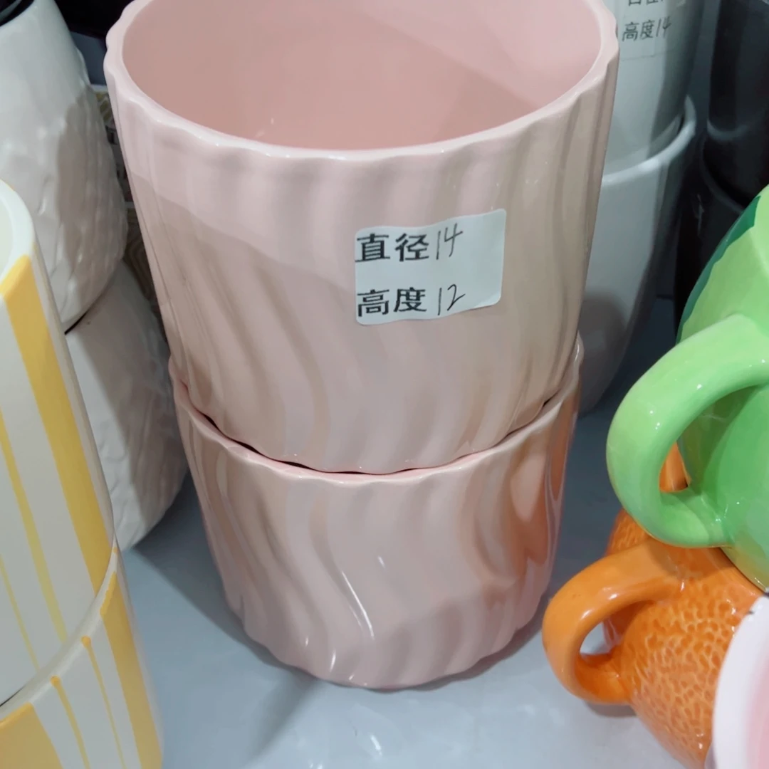 有孔，陶瓷花盆满10米包邮发货