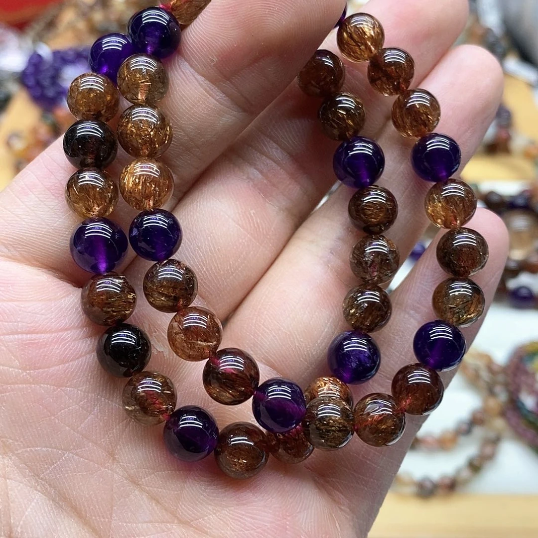 水晶手链未镶嵌多样性发货发一条