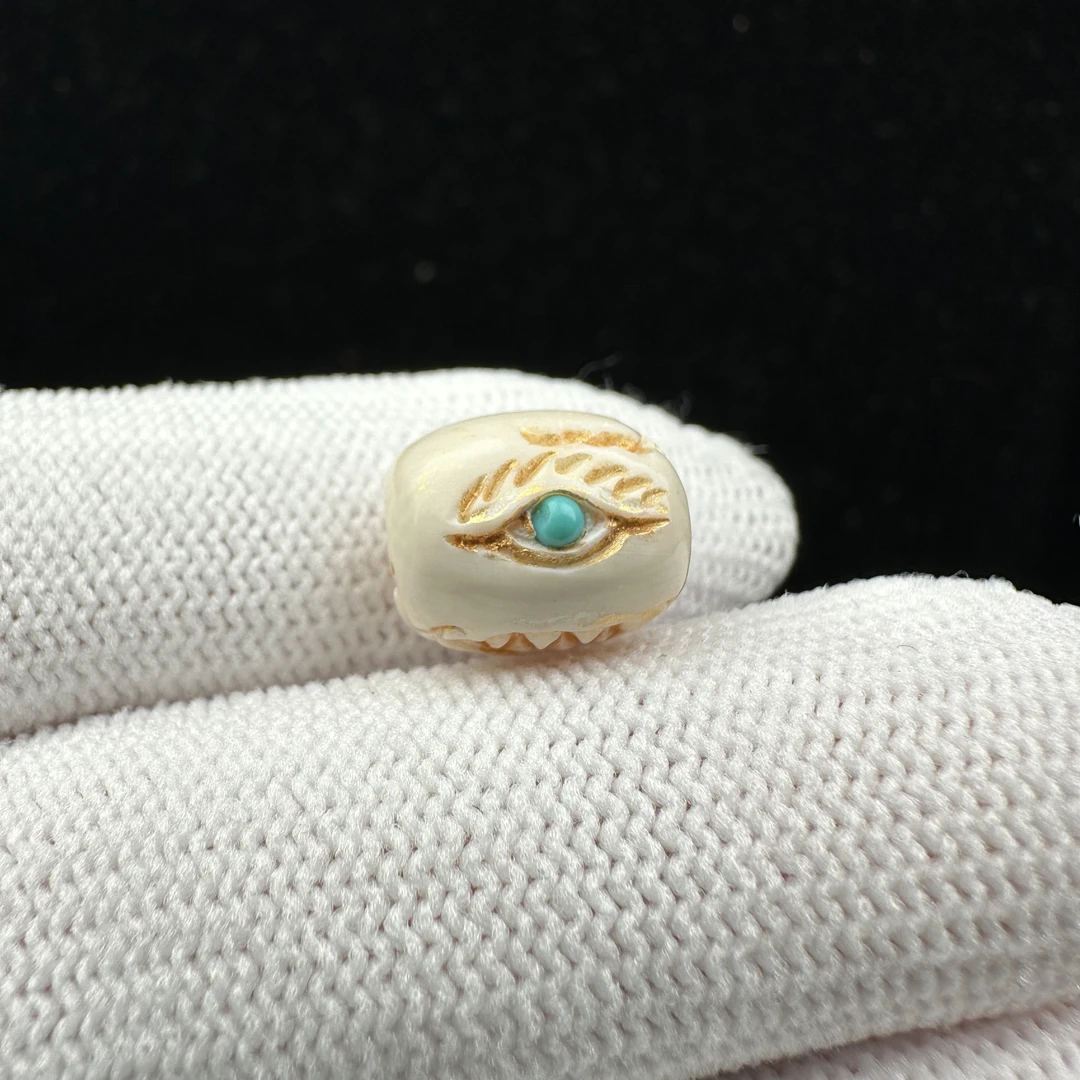 X7646天然猛犸牙 配饰 9.8*11.7mm支持鉴定 假一罚四