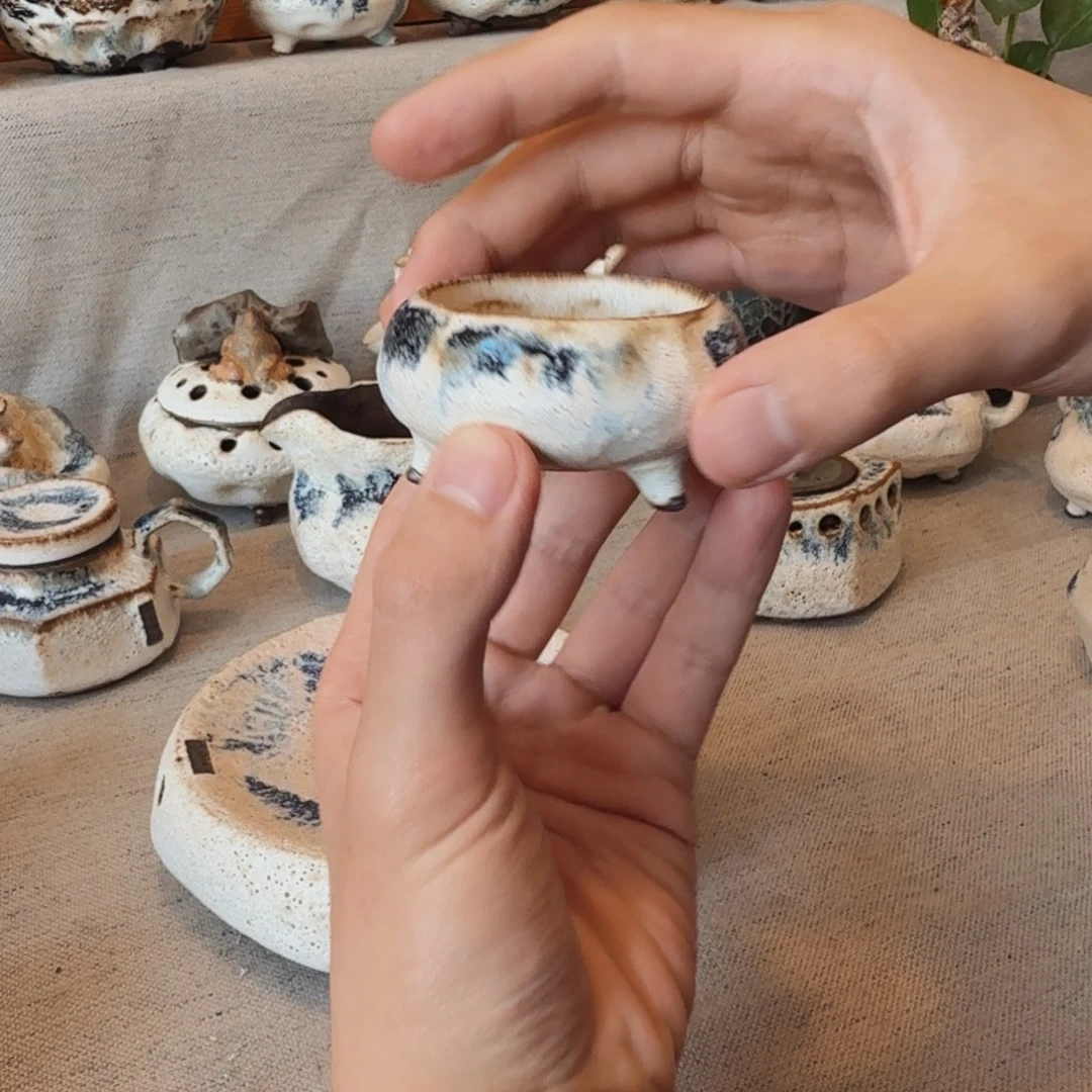 拙艺坊三足小客杯