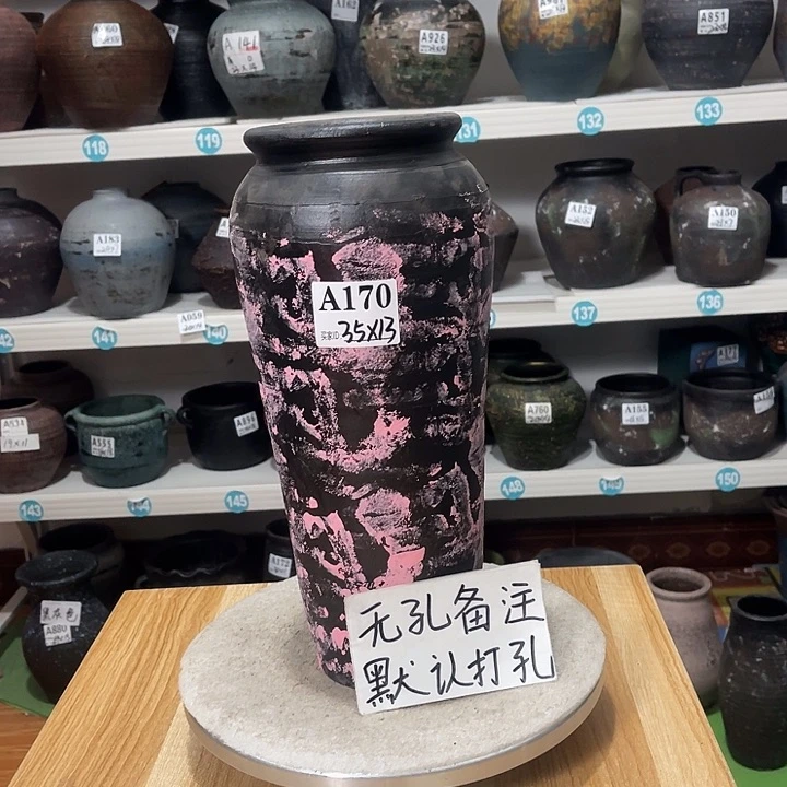 红陶手工制作工艺花盆