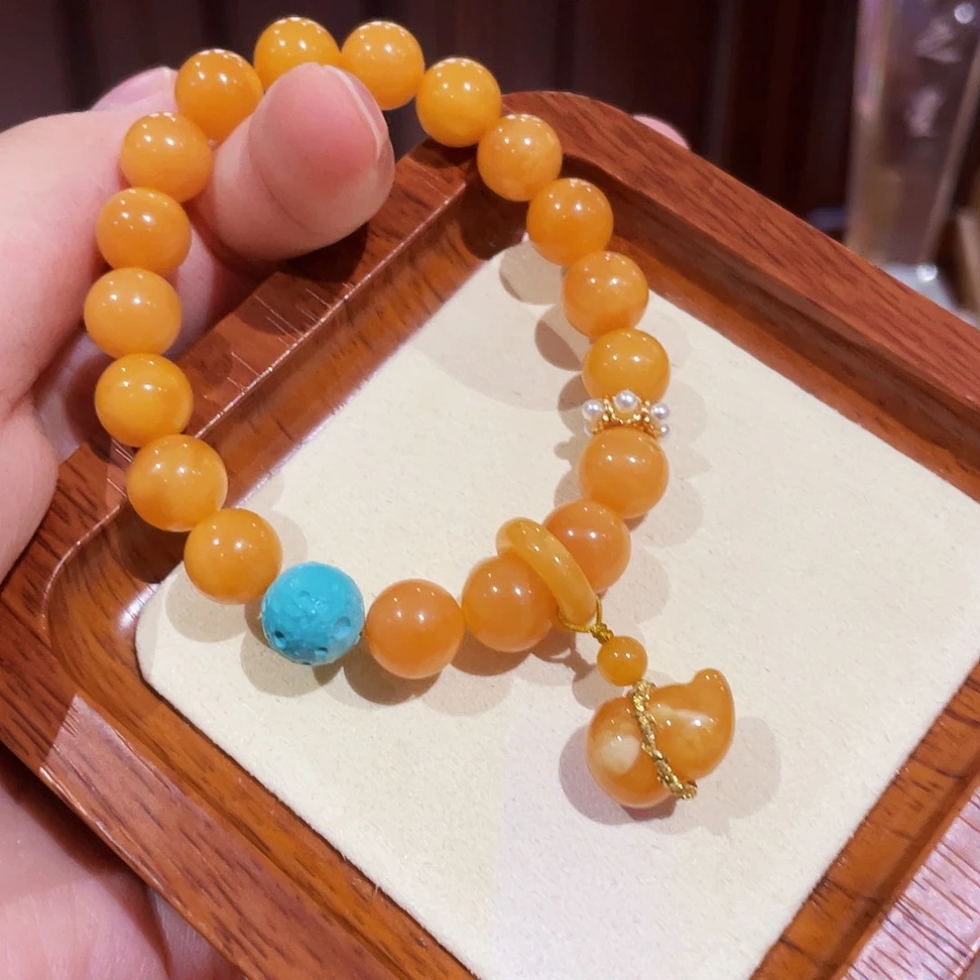 未镶嵌蜜蜡手链手串