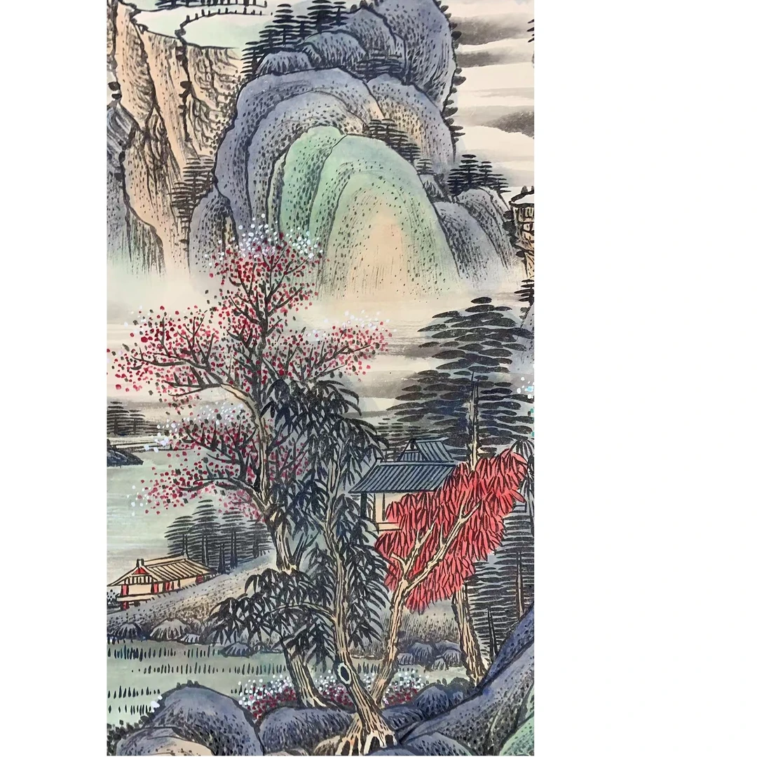 吴 山水立轴135 65 7.8平尺