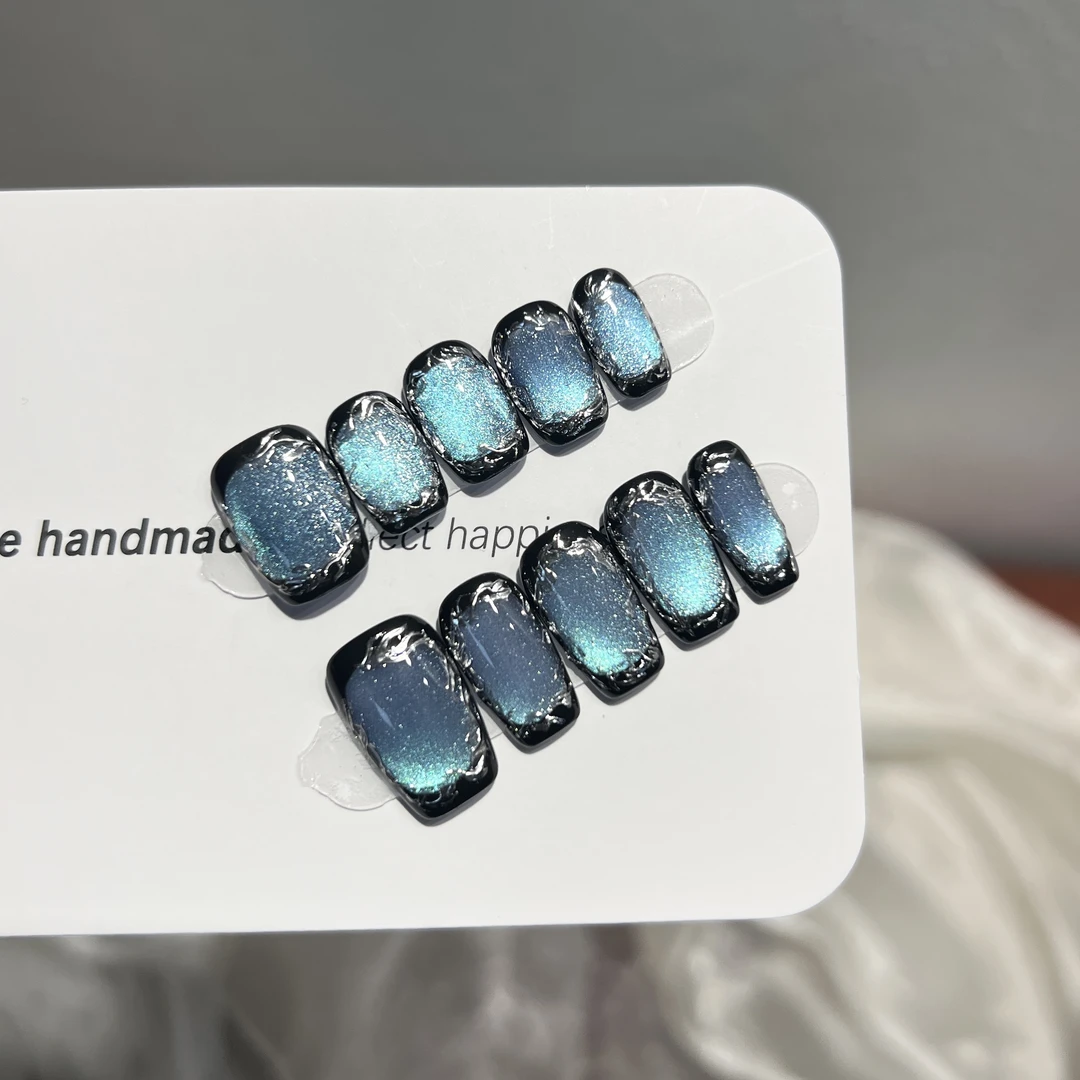 64道果味【冰川薄荷】边雅纯手工定制美甲可拆卸穿戴甲