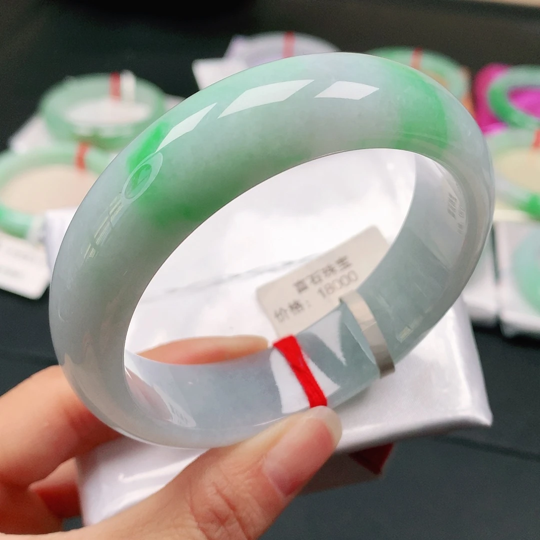 翡翠手镯未镶嵌天然翡翠手镯59