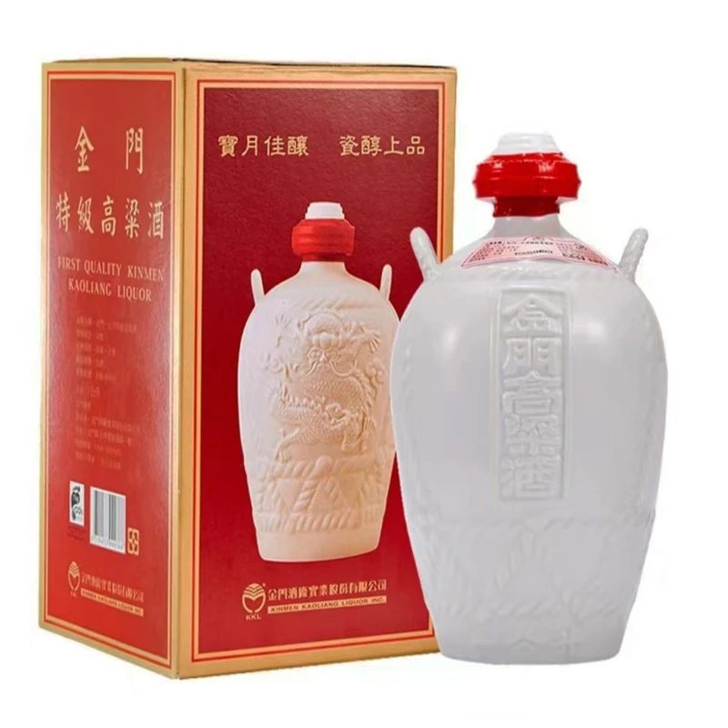 58度高粱酒礼盒清香型白酒白坛一公升粮食酒2024年