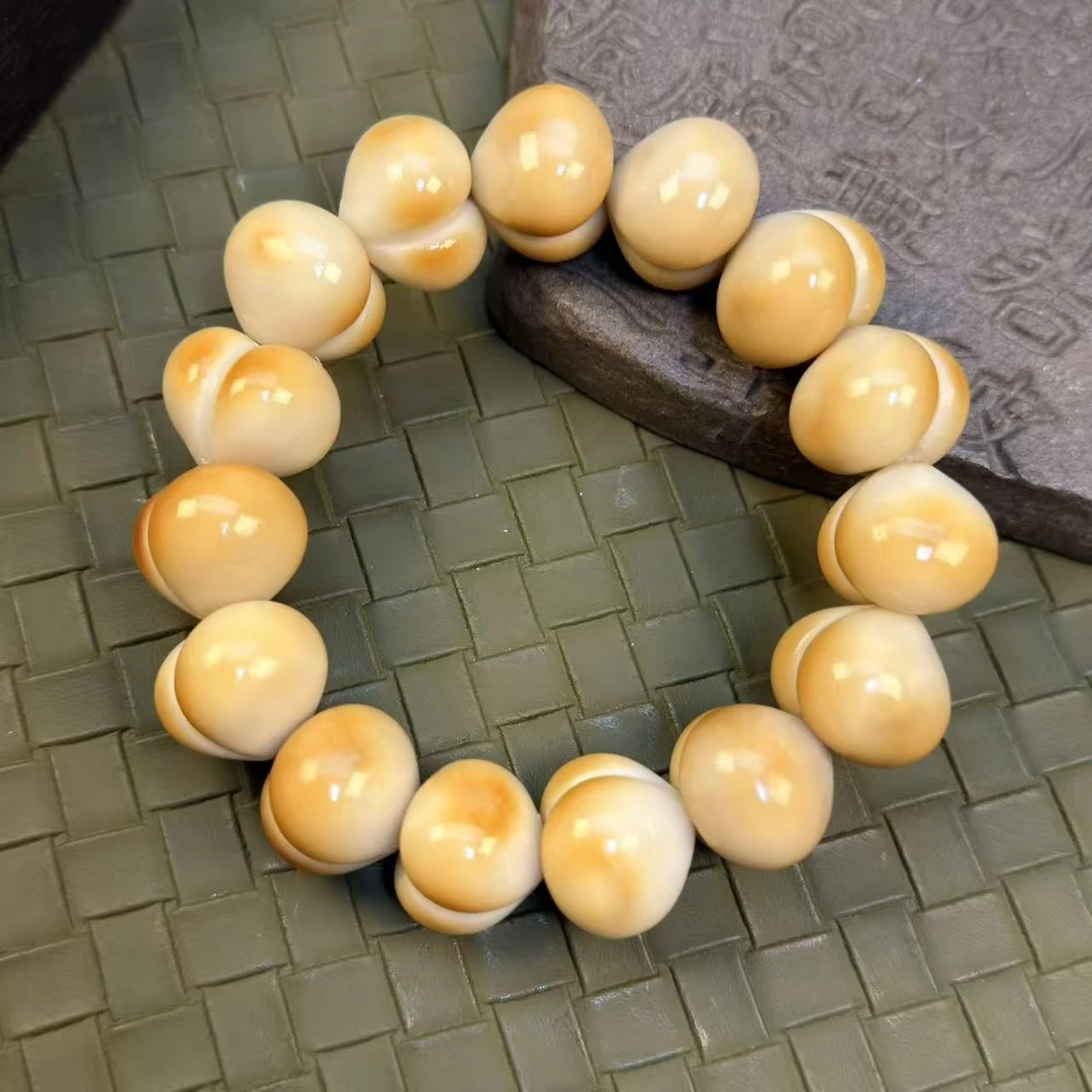 象牙果溏心迷你小屁桃16*19mm手串【一串】尺寸±3mm为正常