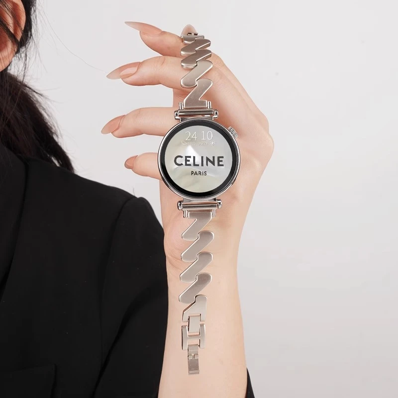 适用华为GT5手表gt4新款5pro女士金属表带智能腕表gt3夏天watch4