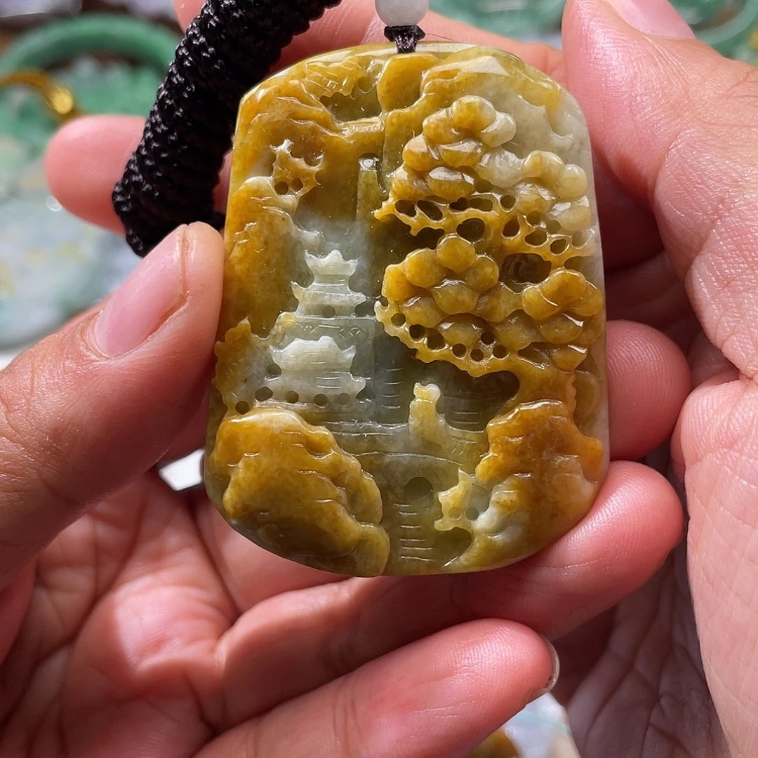 颈饰未镶嵌翡翠翡玉缘翡翠