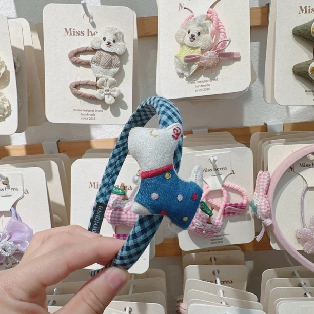 A053-H蓝色狗狗发箍【满15包邮发货】可爱仙女儿童发饰