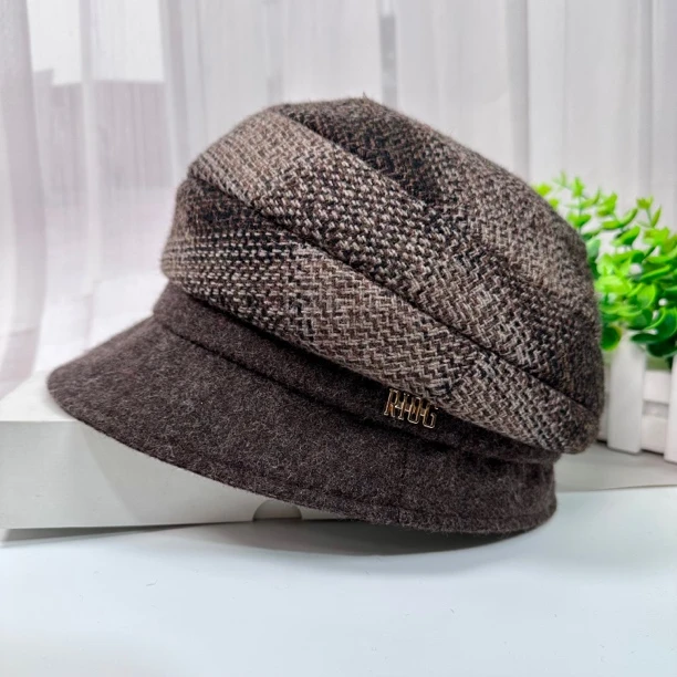 韩版复古百搭羊毛呢贝雷帽女秋冬时尚保暖气质画家帽显脸小渔夫帽