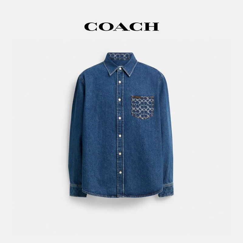 COACH/蔻驰 长袖丹宁衬衫