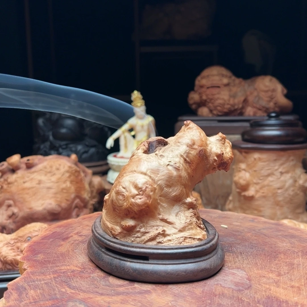 种***伟荔枝木荔枝木随型香炉摆件118