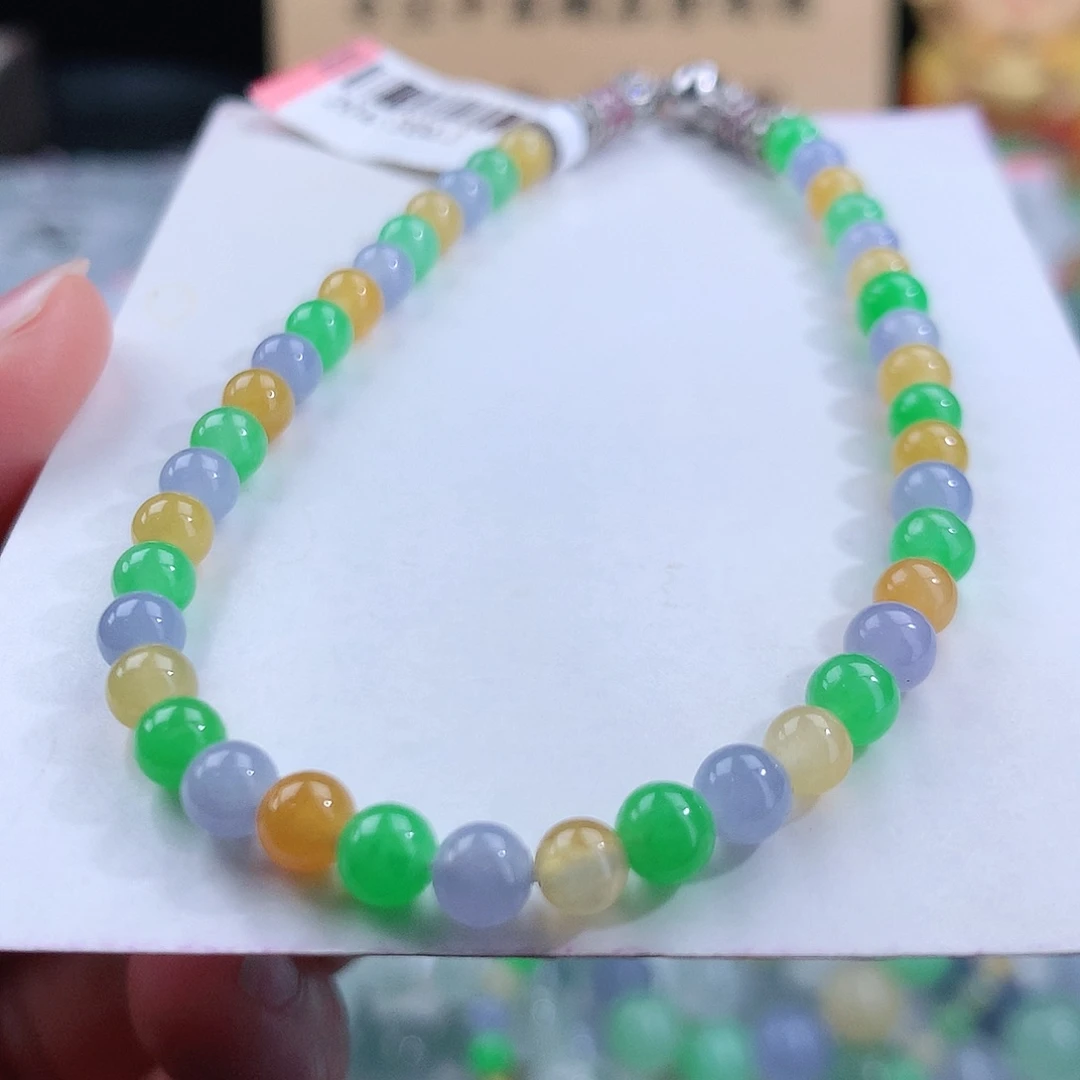 翡翠手链未镶嵌卡4.5mm