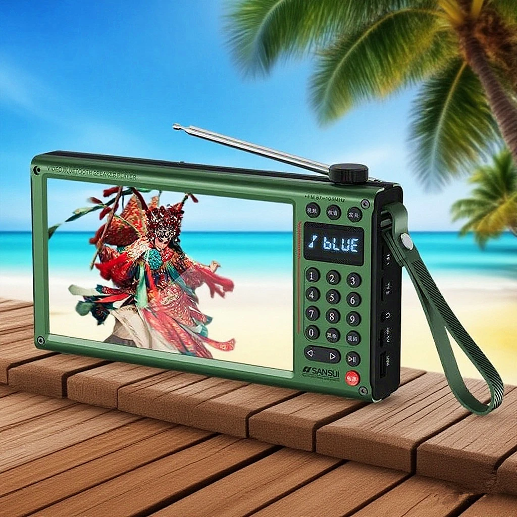 【今天送礼品】山水视频收音机7寸高清蓝牙音响便携式唱戏看戏机