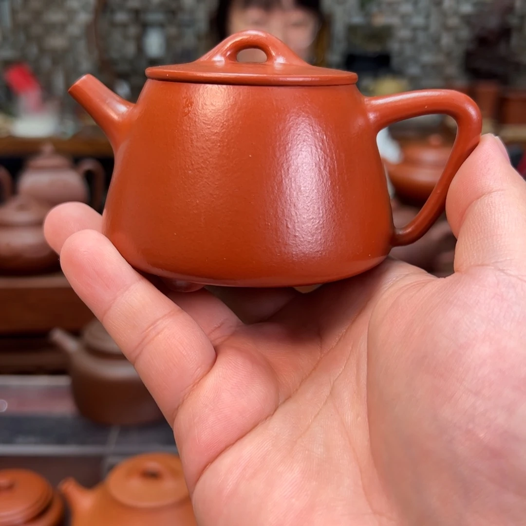 红***头茶壶紫砂赵庄朱泥高瓢150cc