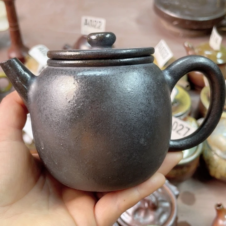 紫砂茶壶纯自然高温无釉裸柴烧全手工