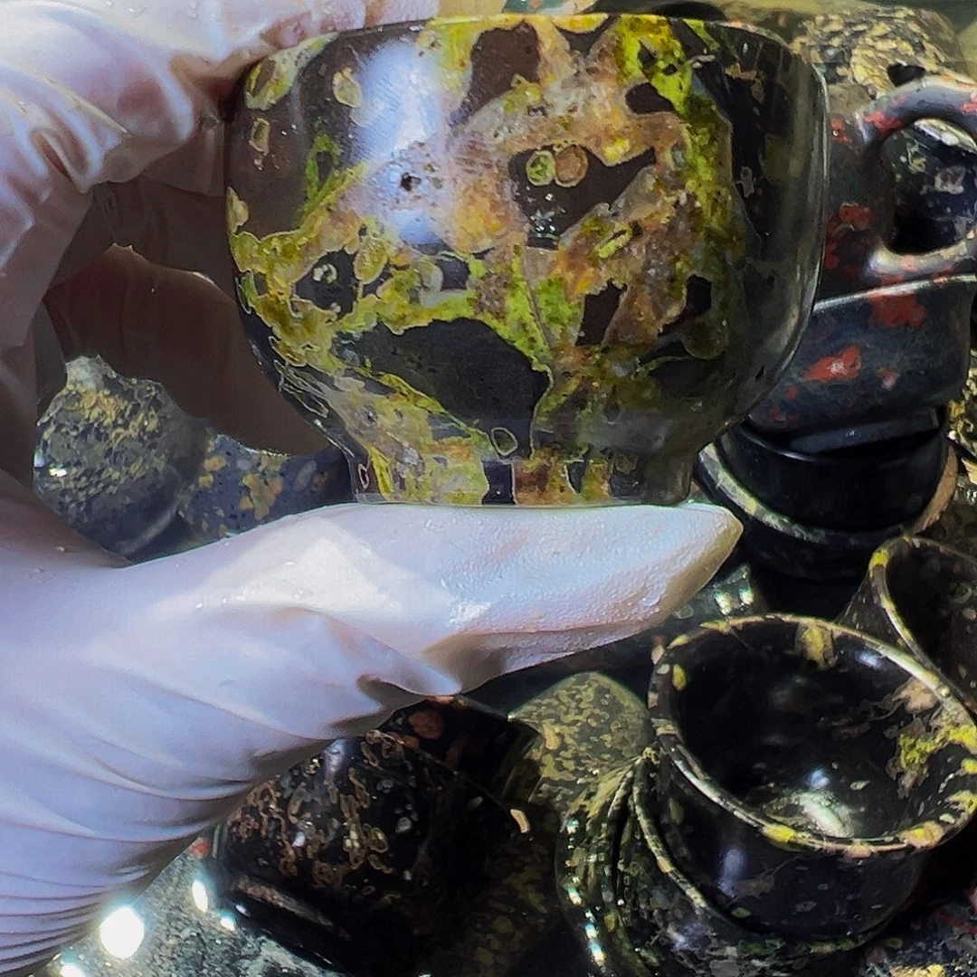 梅花玉鱼缸石茶周边微瑕不退不换