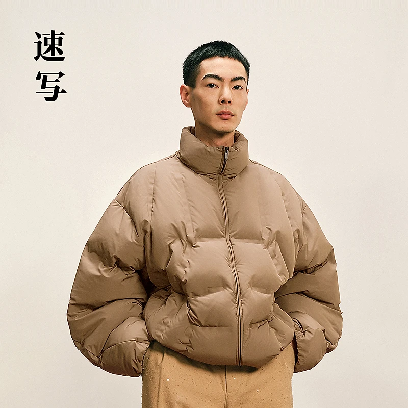 【商场同款】速写男装2025冬新品羽绒服H型长袖立领短款9P0C10290