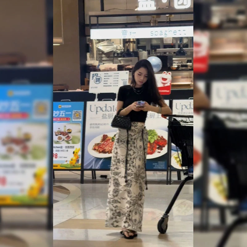 新中式高级感气质两件套女装2025夏季新款露背短袖t恤国风半身裙