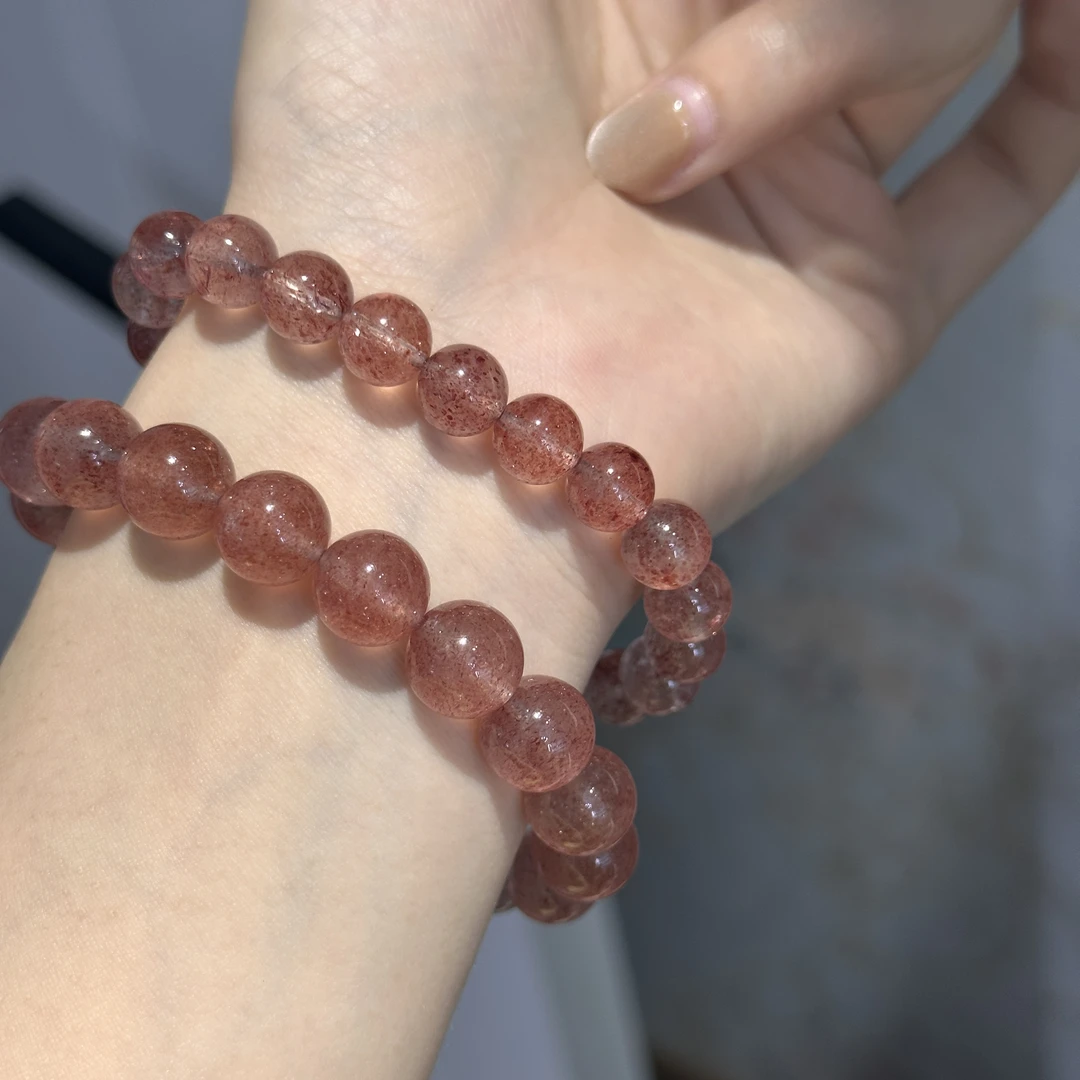 天然草莓晶手串 多样性发其一 C61