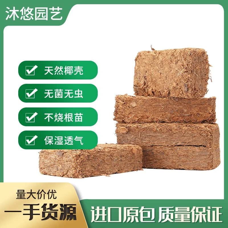 小块椰壳砖脱盐易泡发大真椰糠椰壳砖土种花蝴蝶兰花培育园艺基质