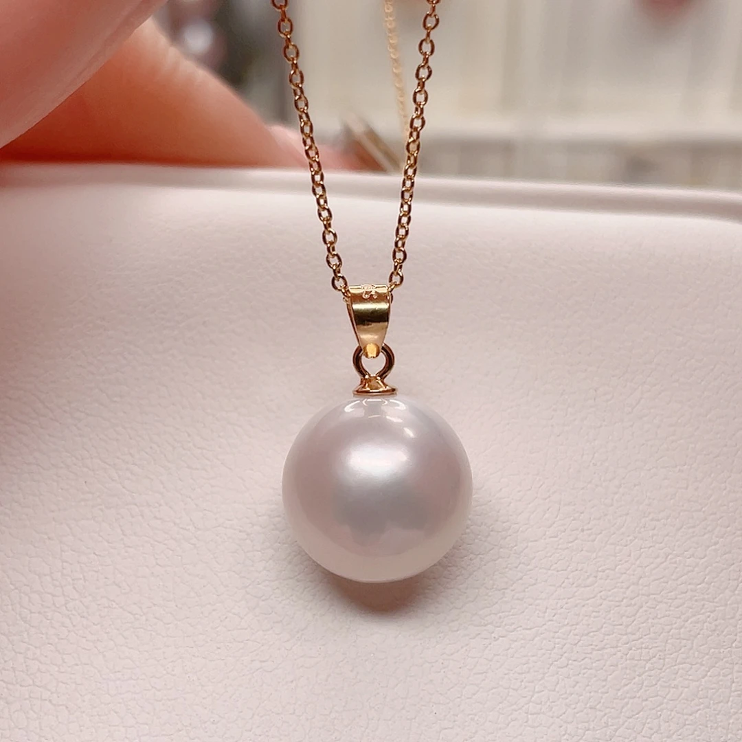 淡水珍珠银S925镶嵌吊坠(赠链)