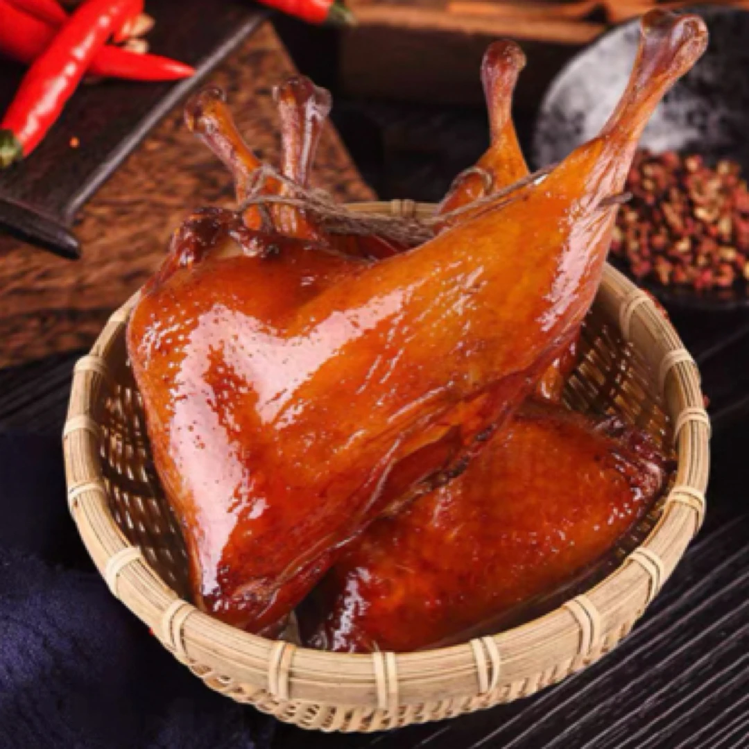 腊锦香烟熏鸭腿正宗萍乡纯茶树茶壳烟熏腊鸭腿