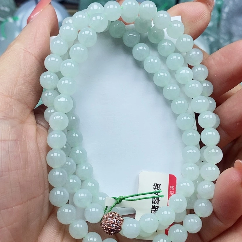 【闪购商品】翡翠颈饰未镶嵌天然翡翠A货珠链卡6.8