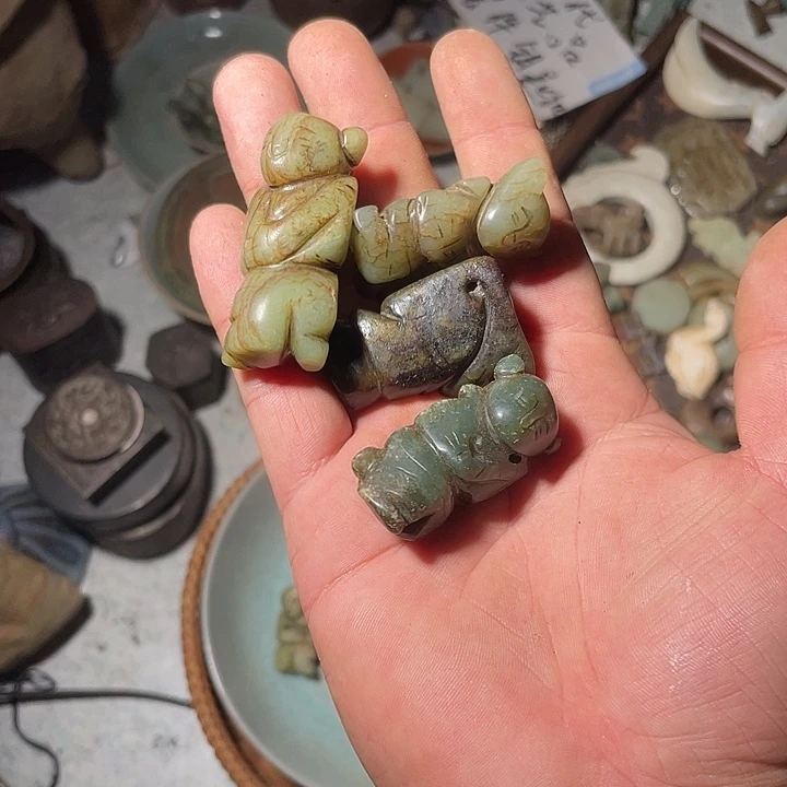 F***墨石材瑕疵工艺品吊坠