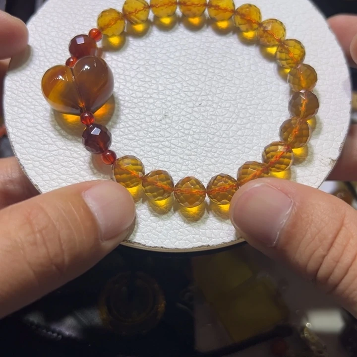 琥珀未镶嵌颈饰琥珀手串
